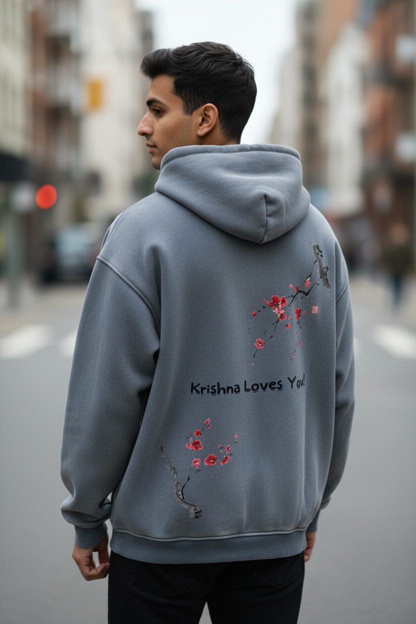 Krishna Loves You Zip-Through Hoodie | Modern Hindu Streetwear