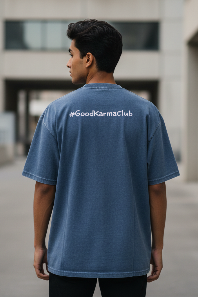 #GoodKarma Oversized Cotton T-Shirt | Minimal Streetwear