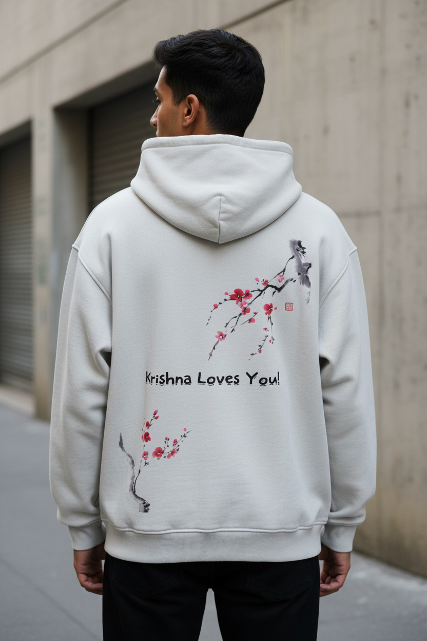 Krishna Loves You Zip-Through Hoodie | Modern Hindu Streetwear
