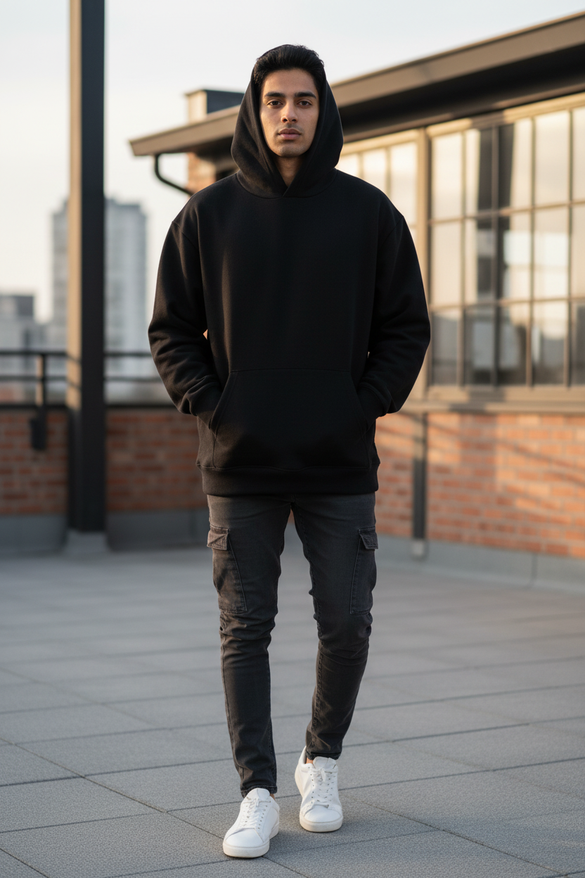 Karma Is Watching Oversized Hoodie – Streetwear Back Print