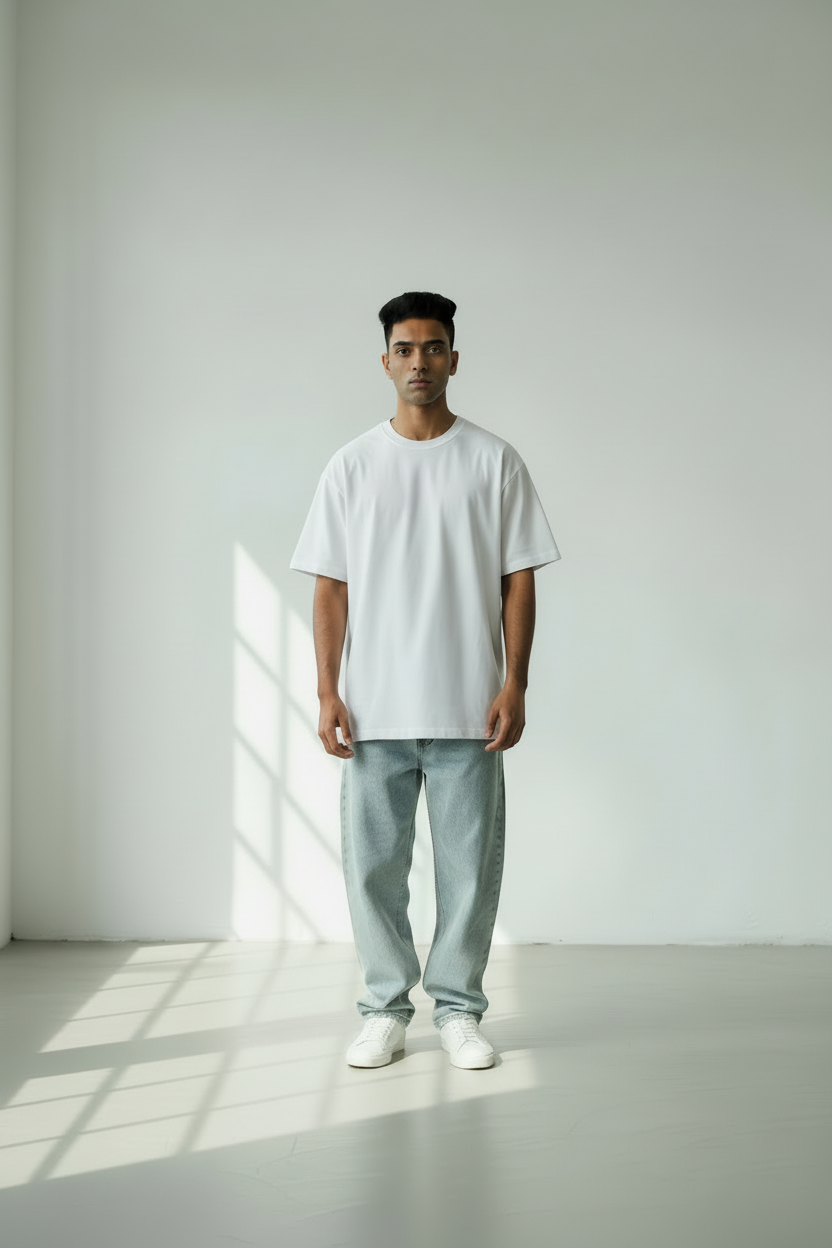 Krishna Mode: On Oversized T-Shirt – Back Print Streetwear