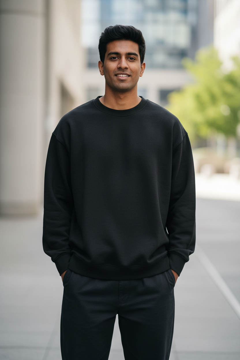 Krishna-Mas Heavyweight Crewneck Sweatshirt | Modern Hindu Streetwear