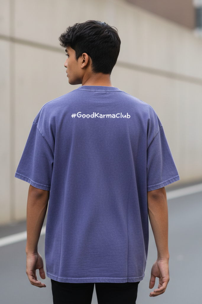 #GoodKarma Oversized Cotton T-Shirt | Minimal Streetwear