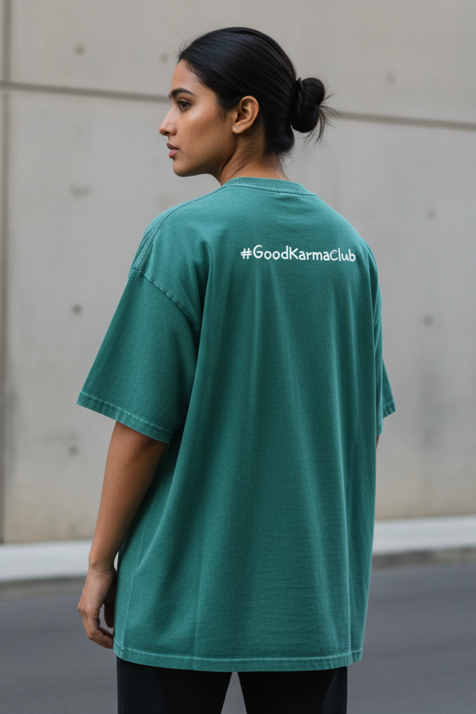 #GoodKarma Oversized Cotton T-Shirt | Minimal Streetwear