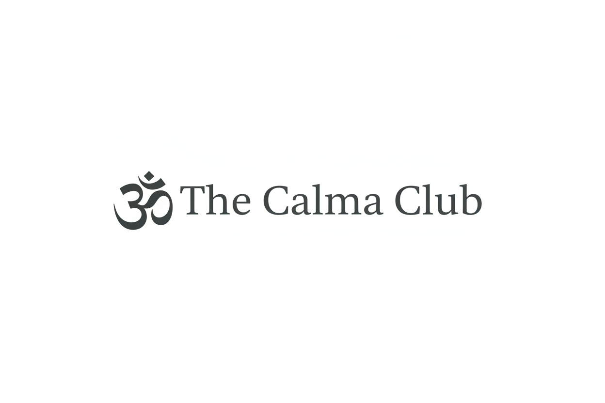 Logo of The Calma Club with a symbol on a white background