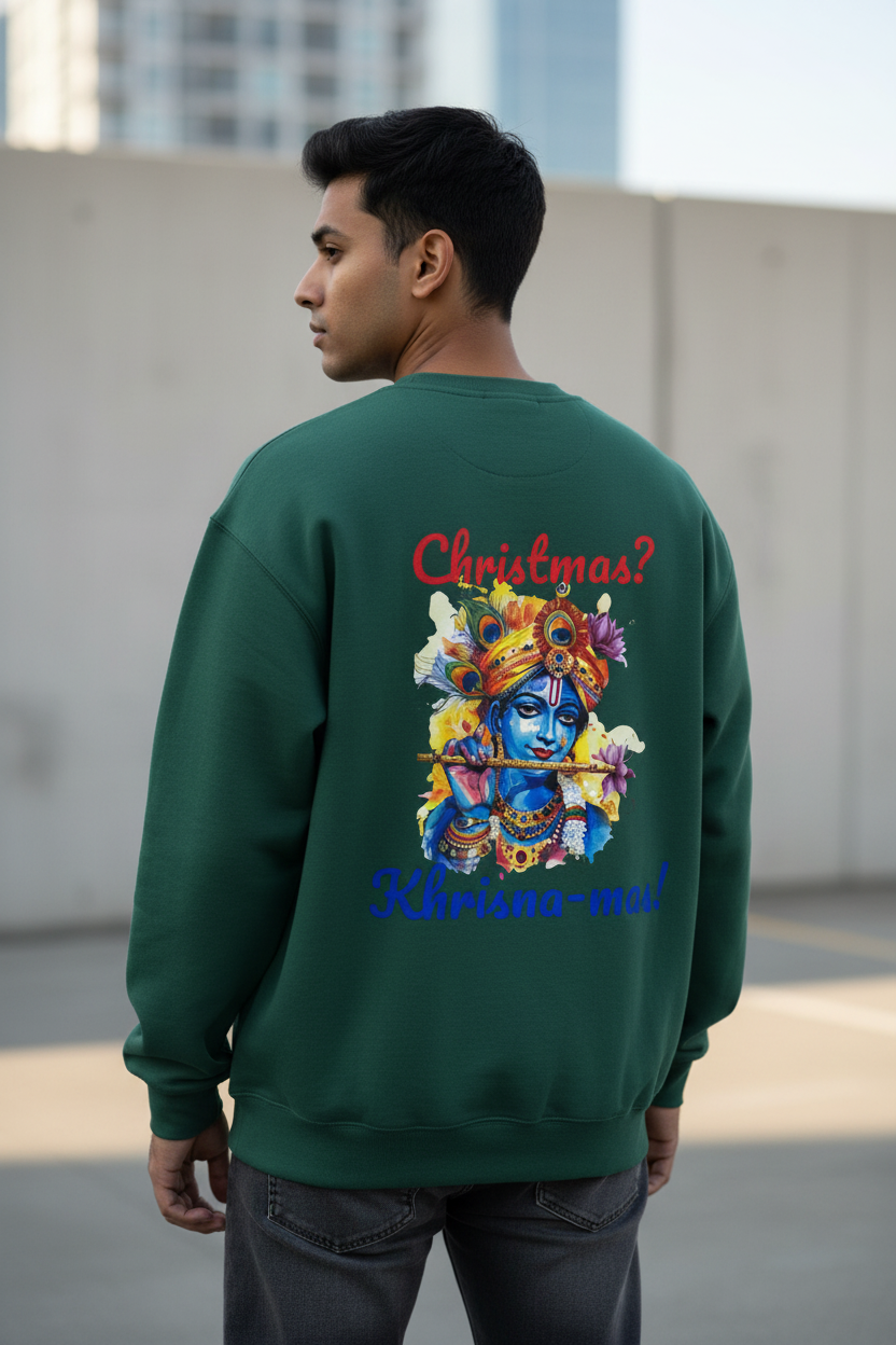 Krishna-Mas Heavyweight Crewneck Sweatshirt | Modern Hindu Streetwear