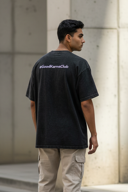 #GoodKarma Oversized Cotton T-Shirt | Minimal Streetwear
