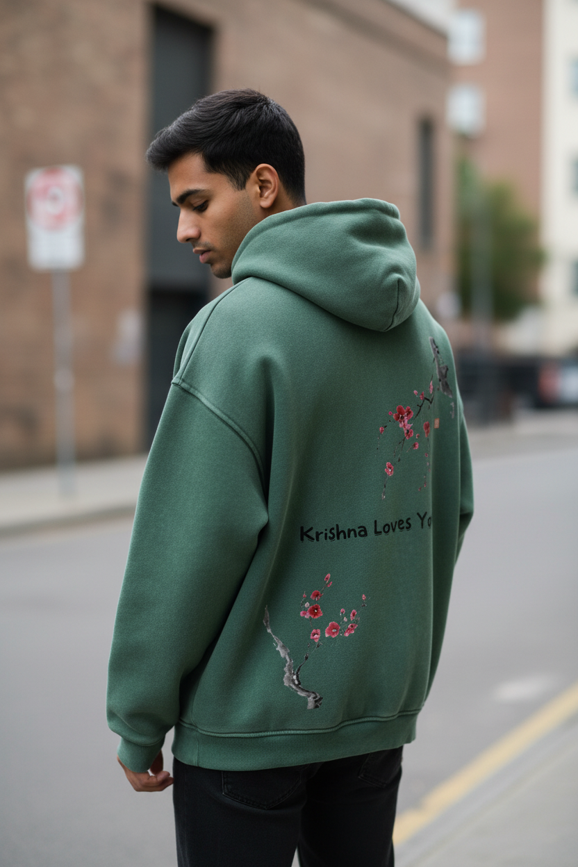 Krishna Loves You Zip-Through Hoodie | Modern Hindu Streetwear