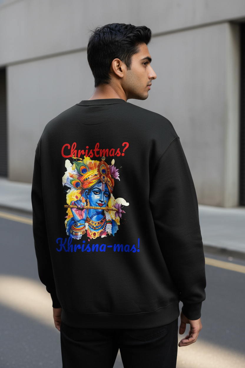 Krishna-Mas Heavyweight Crewneck Sweatshirt | Modern Hindu Streetwear